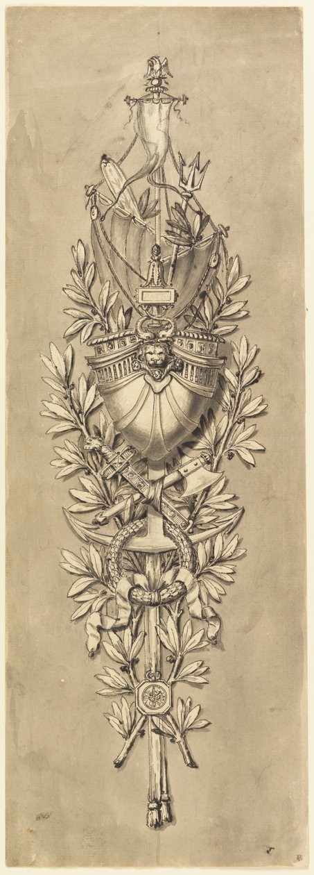 Design til et Marine Trophy af Unknown artist