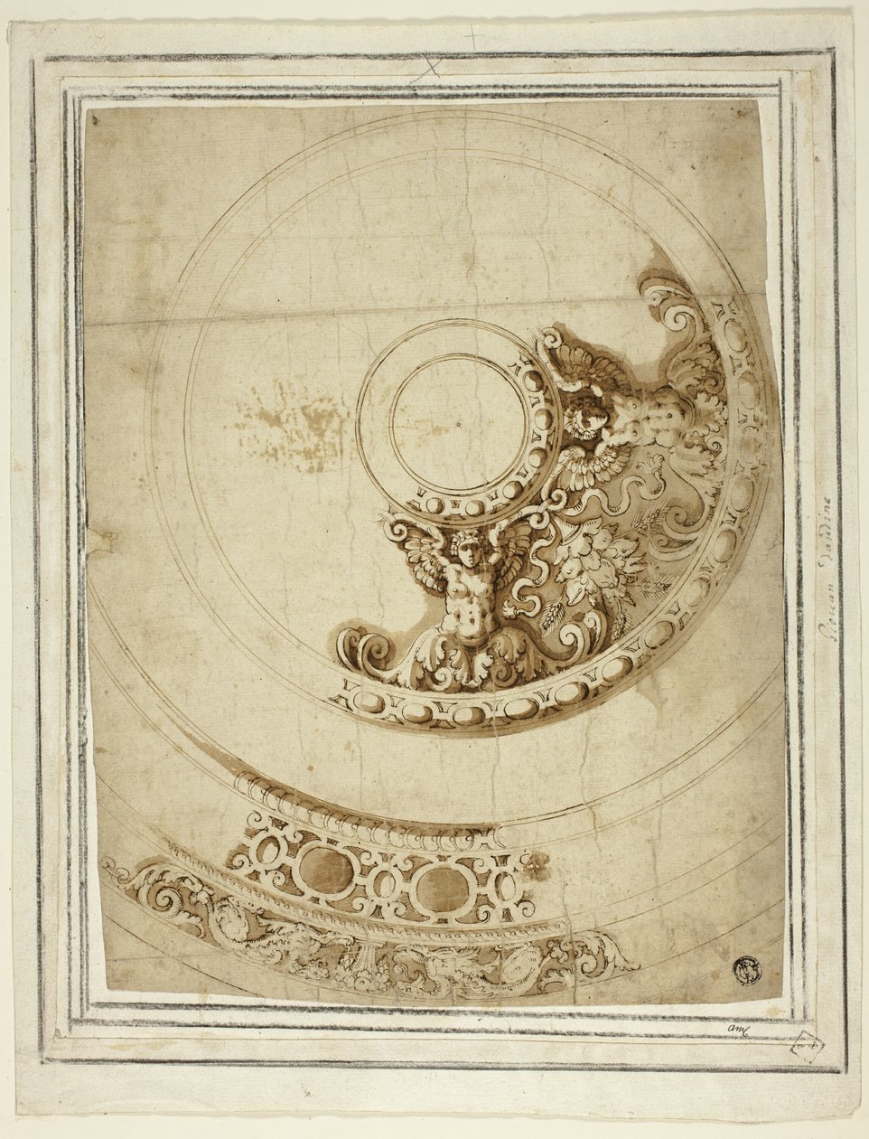 Design til et fad eller et bassin af Unknown artist