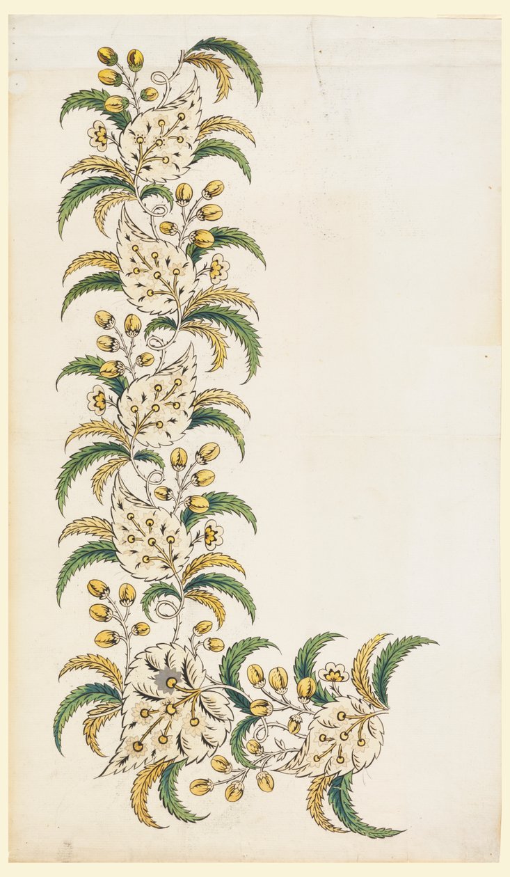 Design til en trykt lodret kant af Unknown artist