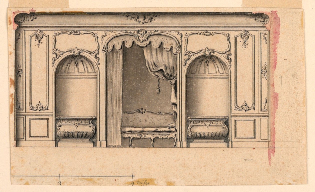 Design til en salonvæg af Unknown artist