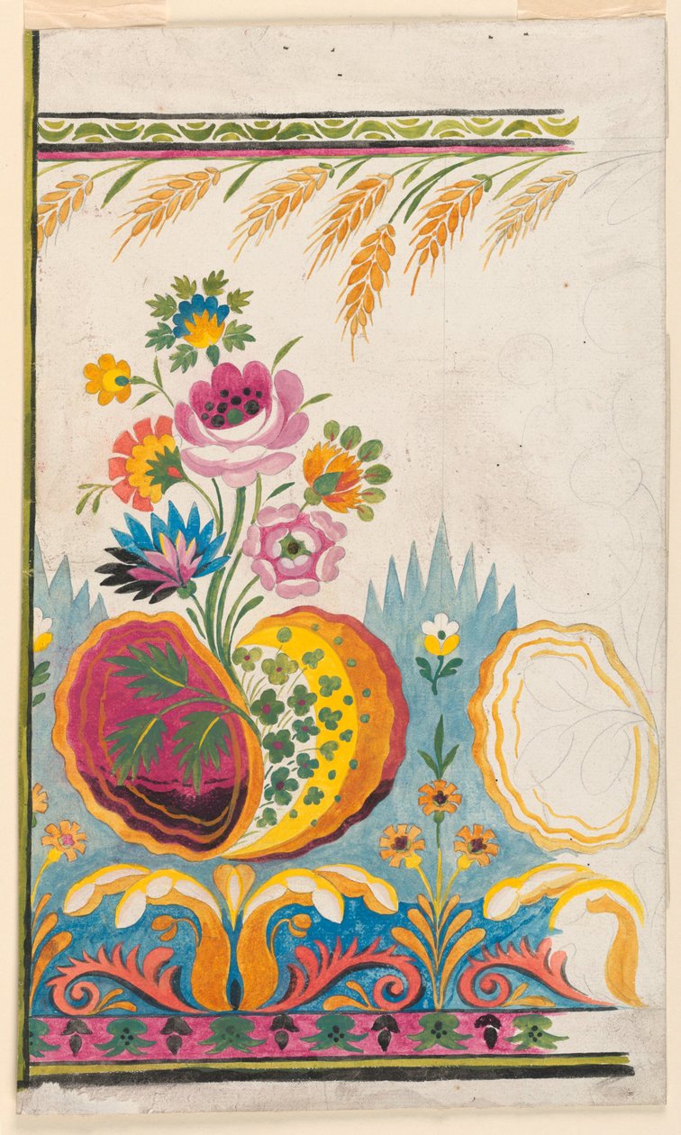 Design til en vævet kant af Unknown artist