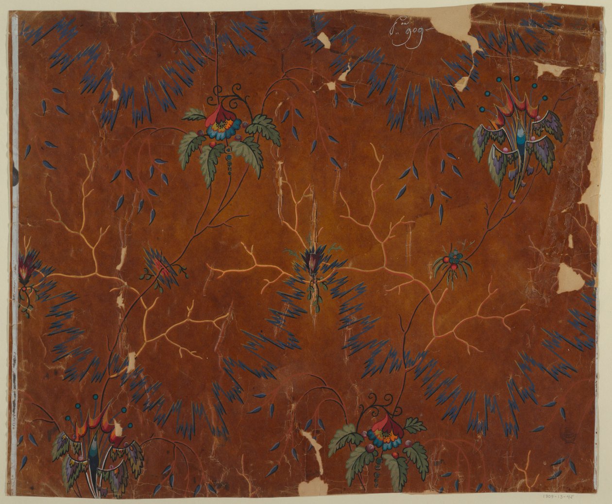 Design til et vævet stof af Unknown artist