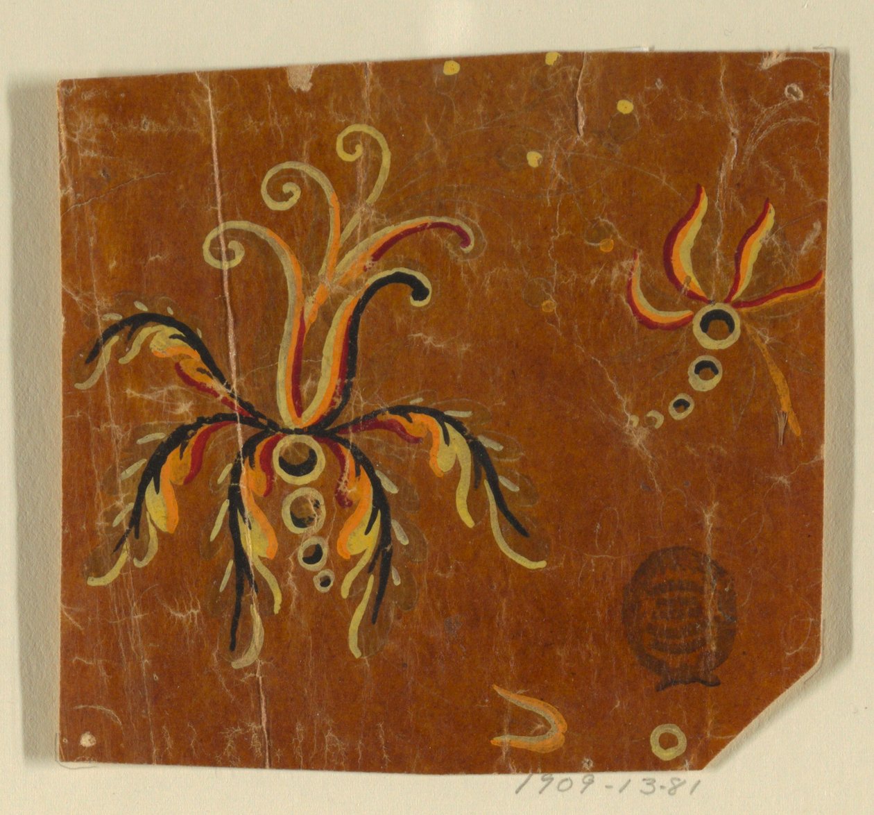 Design til et vævet stof, fragment af Unknown artist