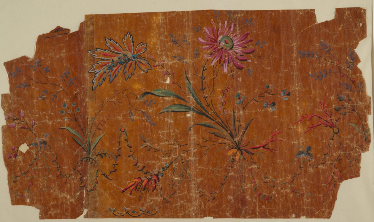 Design til en vævet vandret kant af Unknown artist