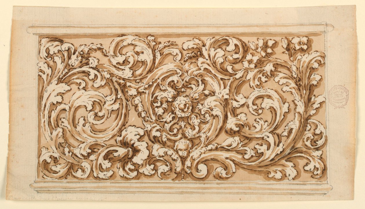 Design til et aflangt panel af Unknown artist