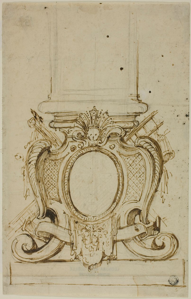 Design til bunden af en piedestal af Unknown artist