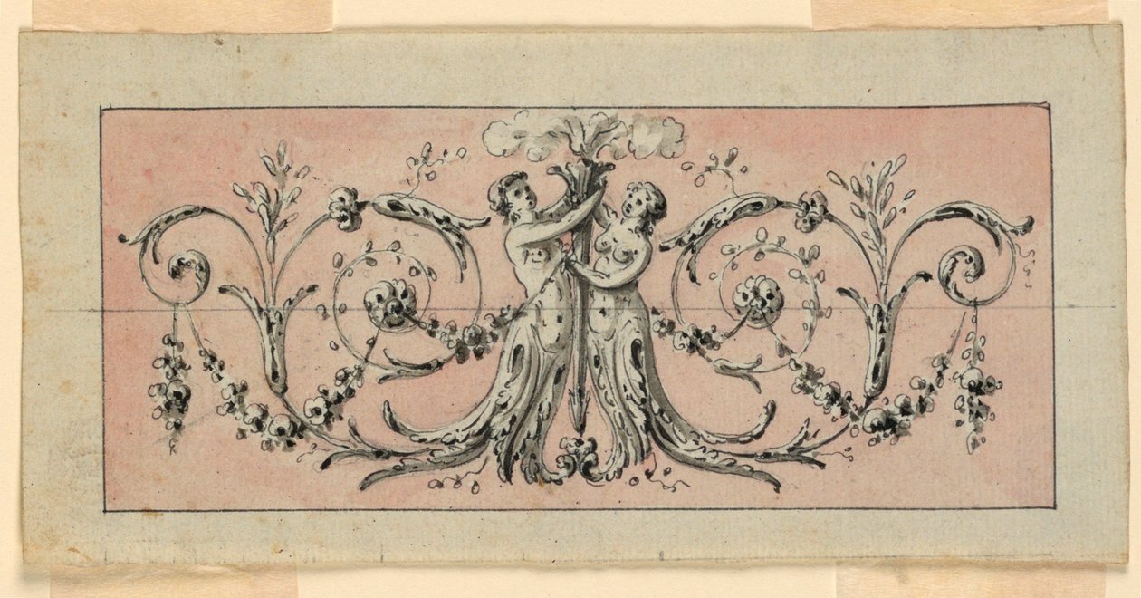 Design til dekoration af et panel af Unknown artist