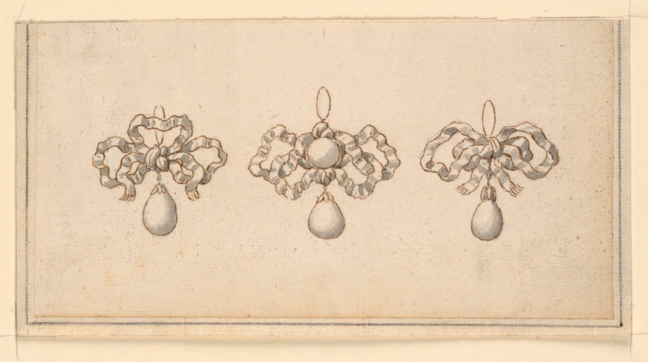 Design til tre vedhæng af Unknown artist