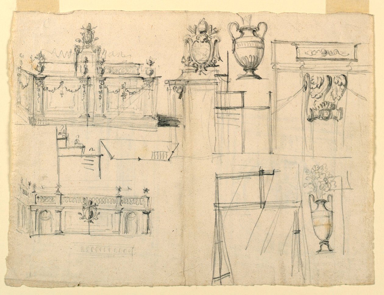 Design til vaser og arkitektur af Unknown artist