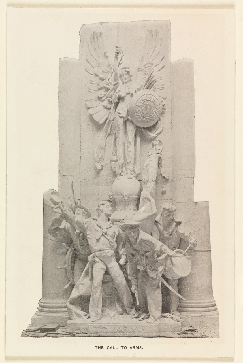 Detalje af Call to Arms-statuen på Dewey Arch af Unknown artist