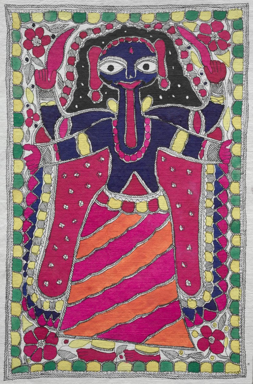 Andagt maleri (kvindefigur) af Unknown artist