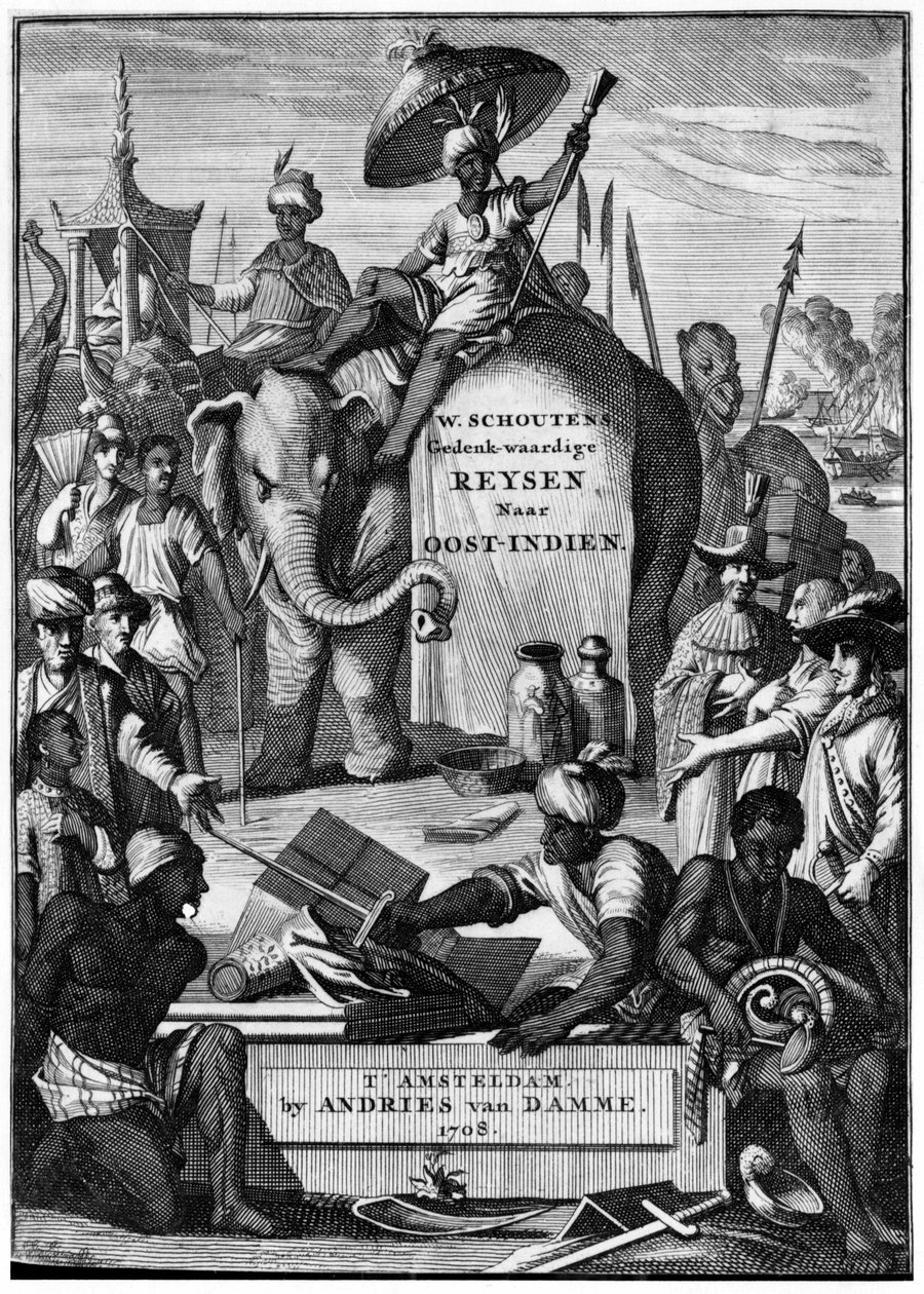 Discoveries of India: Travels to India, frontispice, af Schoutens af Unknown artist