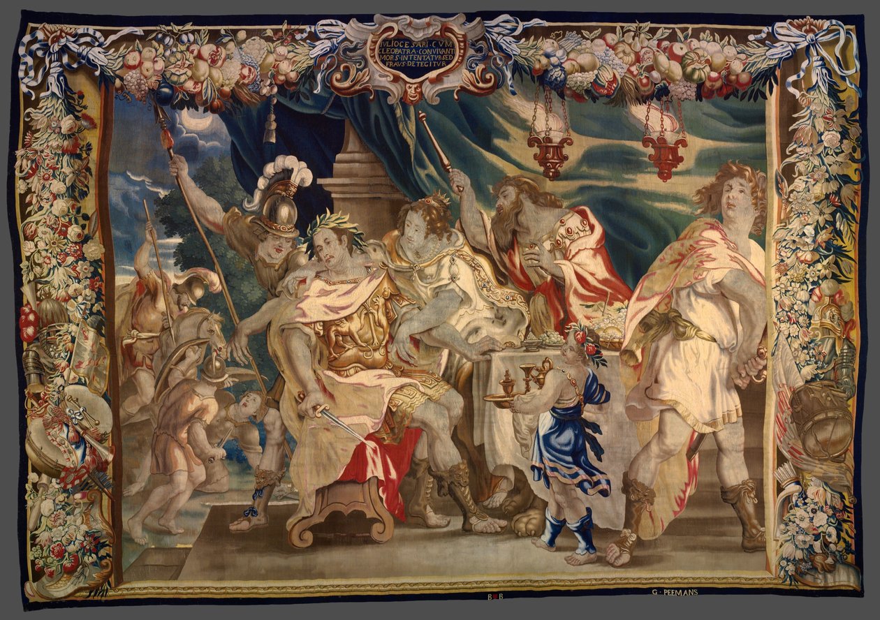 Opdagelsen af planen om at dræbe Cæsar og Kleopatra fra Historien om Cæsar og Kleopatra af Unknown artist