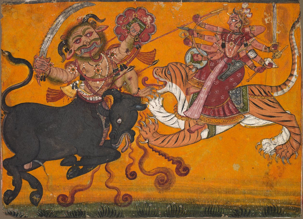 Durga Slang Mahisha af Unknown artist