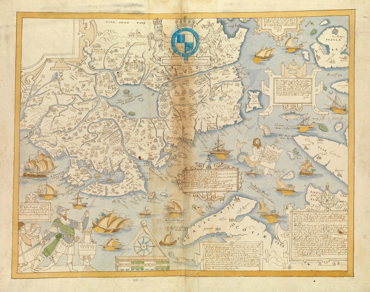 Den østlige del af Ulster, ca. 1594-1603 (lagt på linned) af Unknown artist