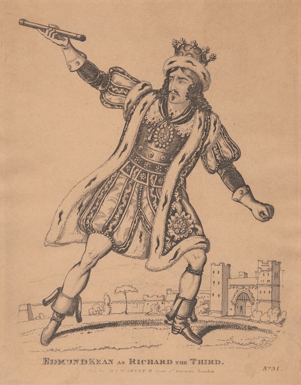 Edmund Kean som Richard III af Unknown artist