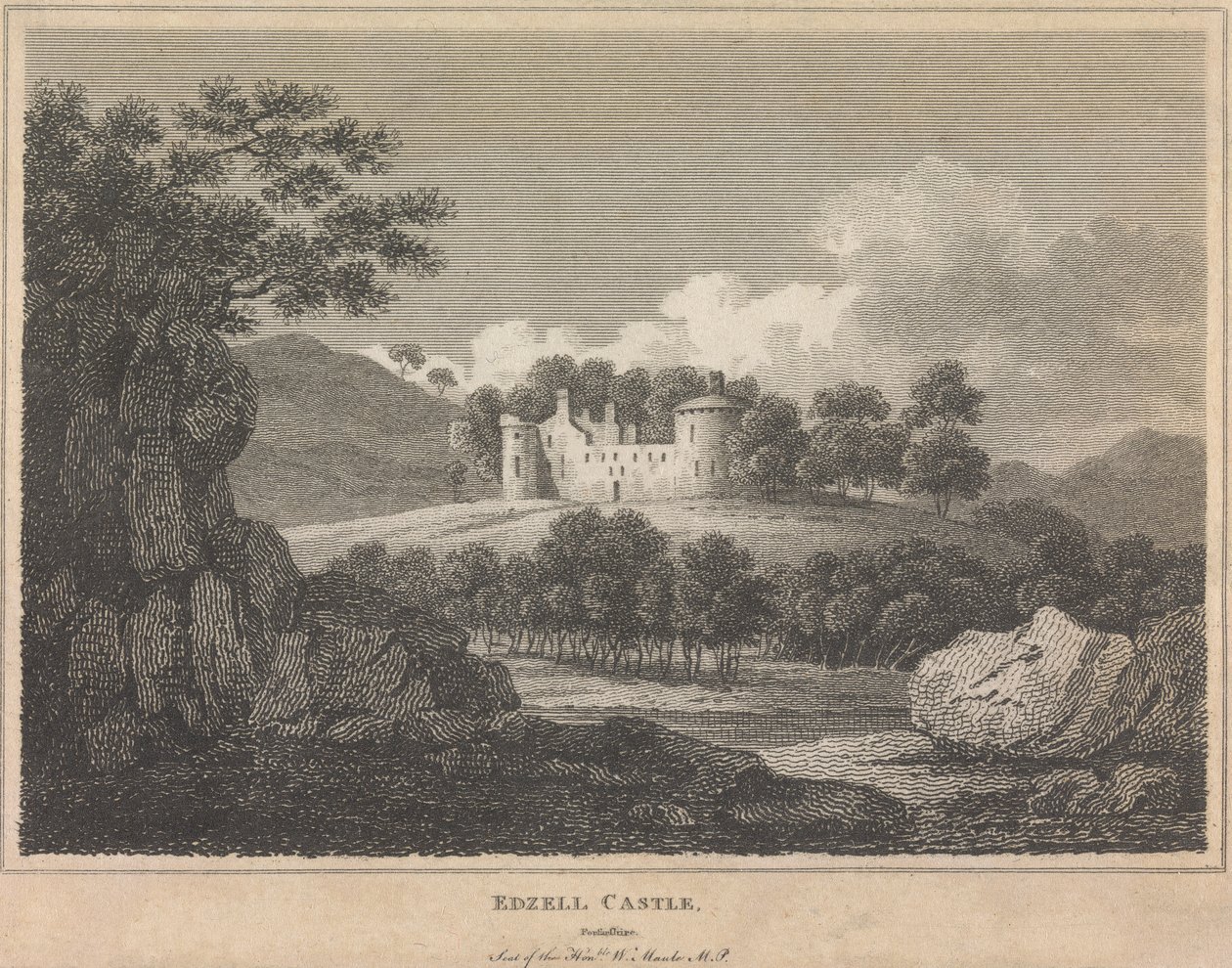 Edzell Castle, [Forfarshire?]; side 101 (bind 1) af Unknown artist