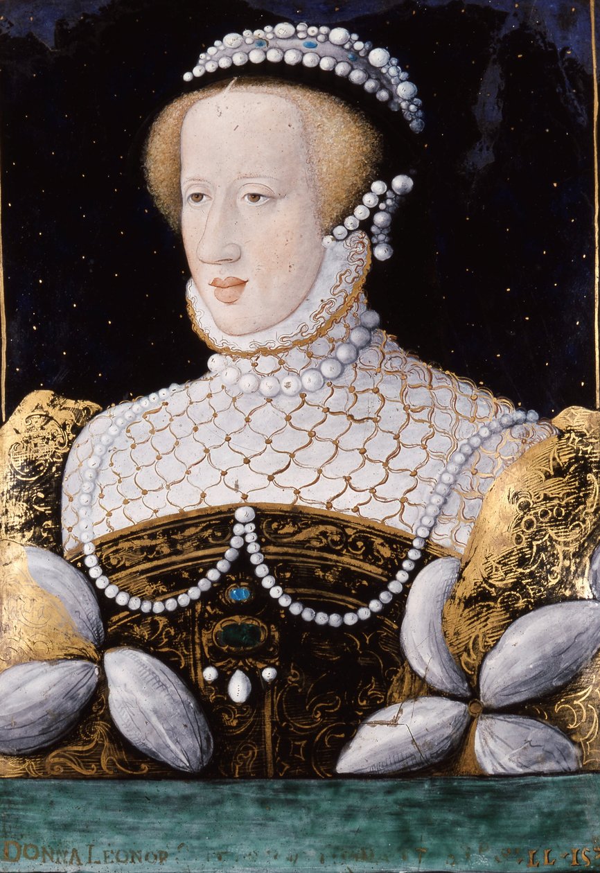 Eleonore af Habsburg (eller Østrig) (1498 - 1558), emalje af Unknown artist