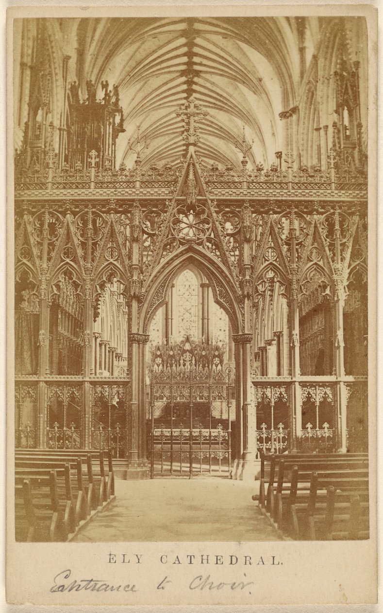 Ely-katedralen. Indgang til koret. af Unknown artist