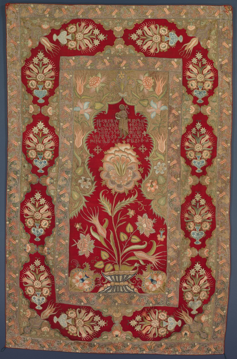 Broderet armensk liturgisk gardin af Unknown artist