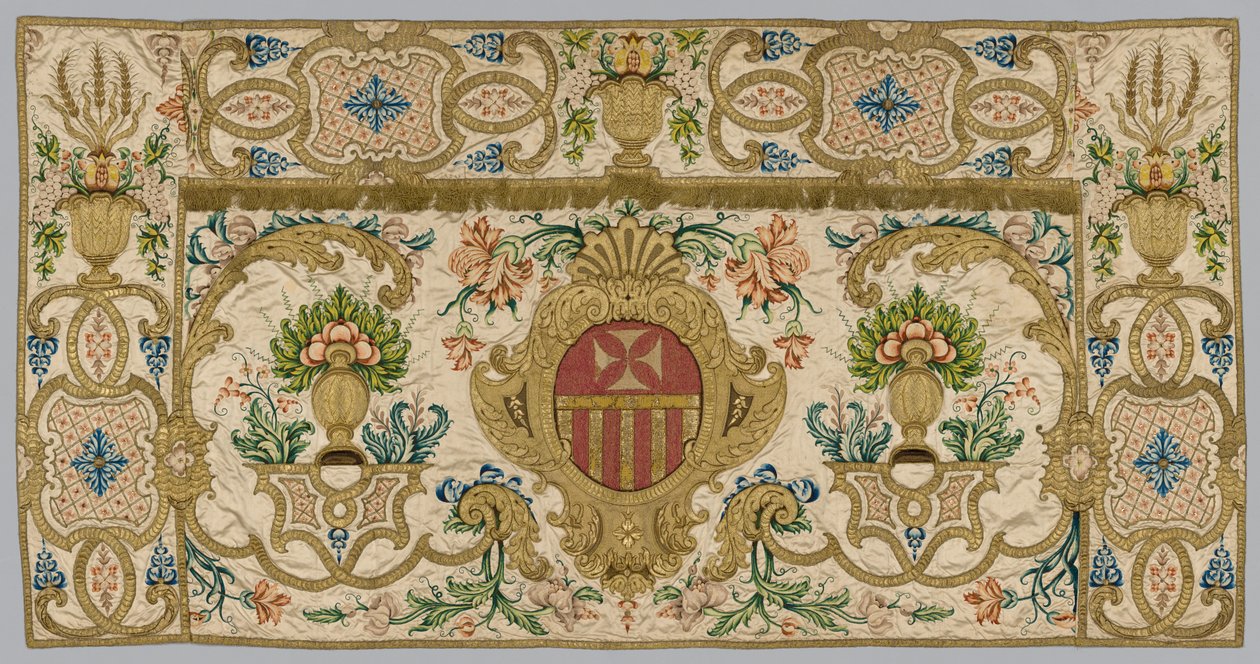 Broderet forside af et alter af Unknown artist