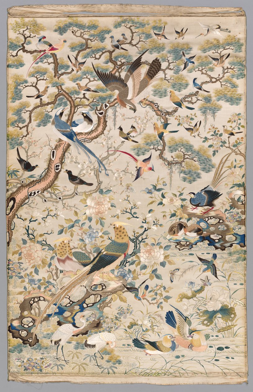 Broderet panel af Unknown artist