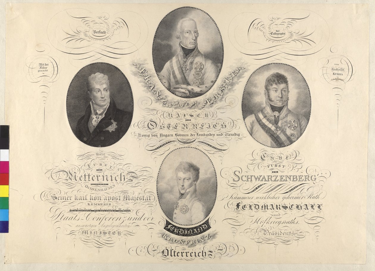 Kejser Frans I og andre af Unknown artist