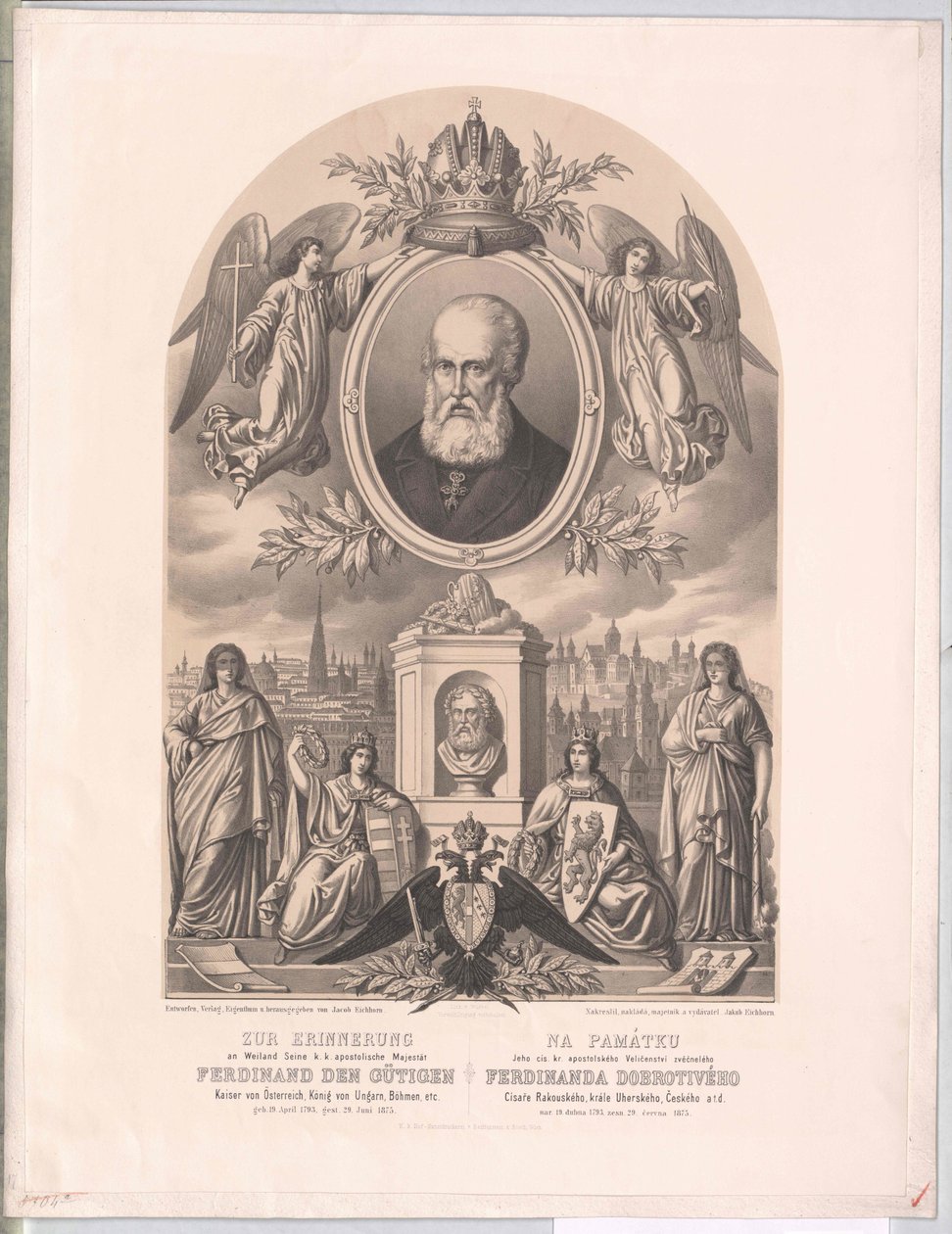 Kejser af Østrig Ferdinand I (print) af Unknown artist