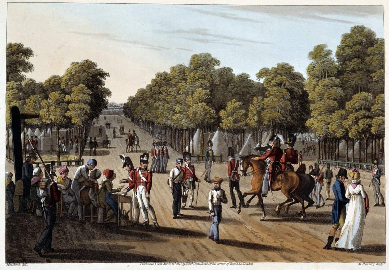Engelsk lejr ved Bois de Boulogne af Unknown artist