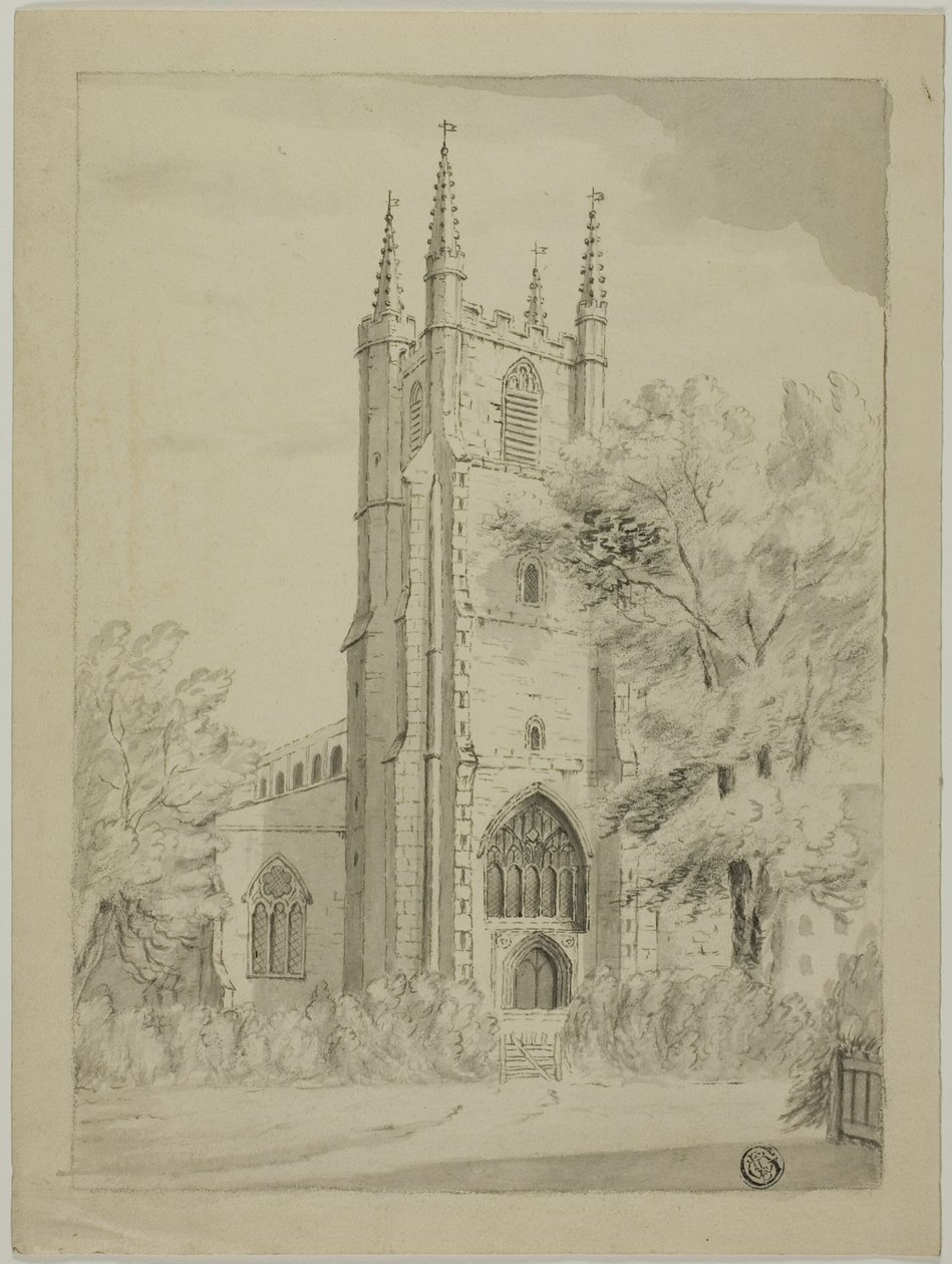 Engelsk Landskirke af Unknown artist