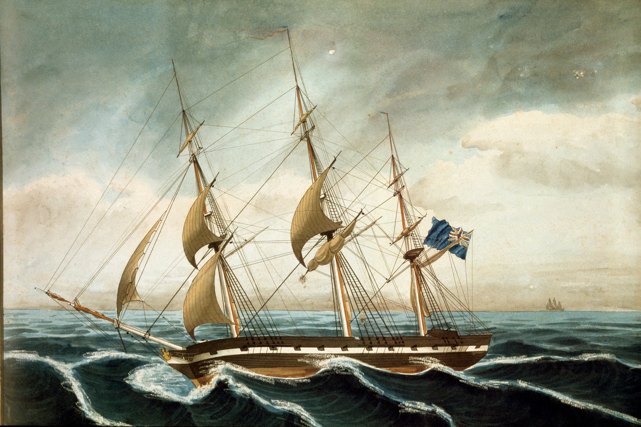 Engelsk korvet (print af Unknown artist