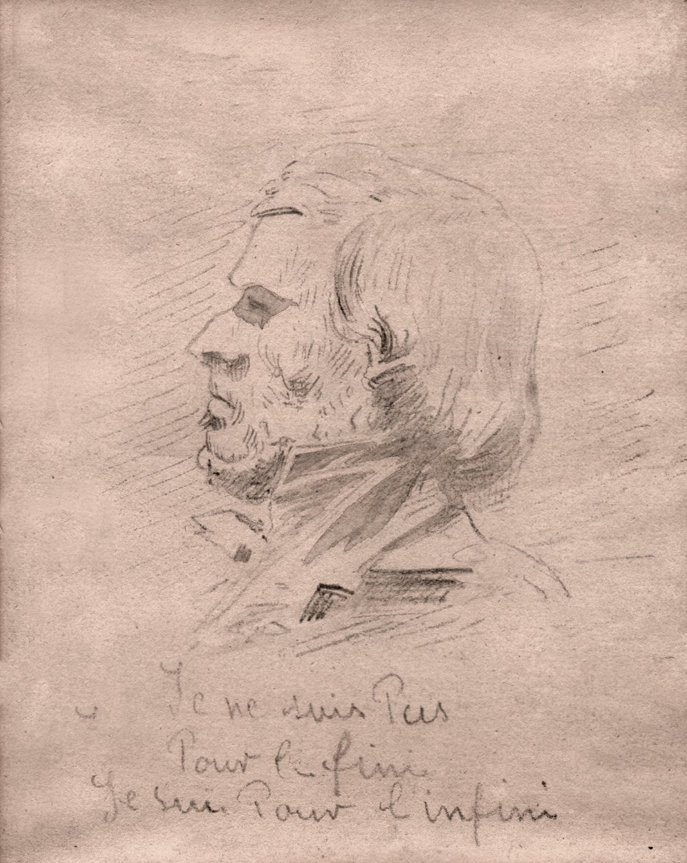 Eugene Delacroix. (tegning, omkring 1850) af Unknown artist