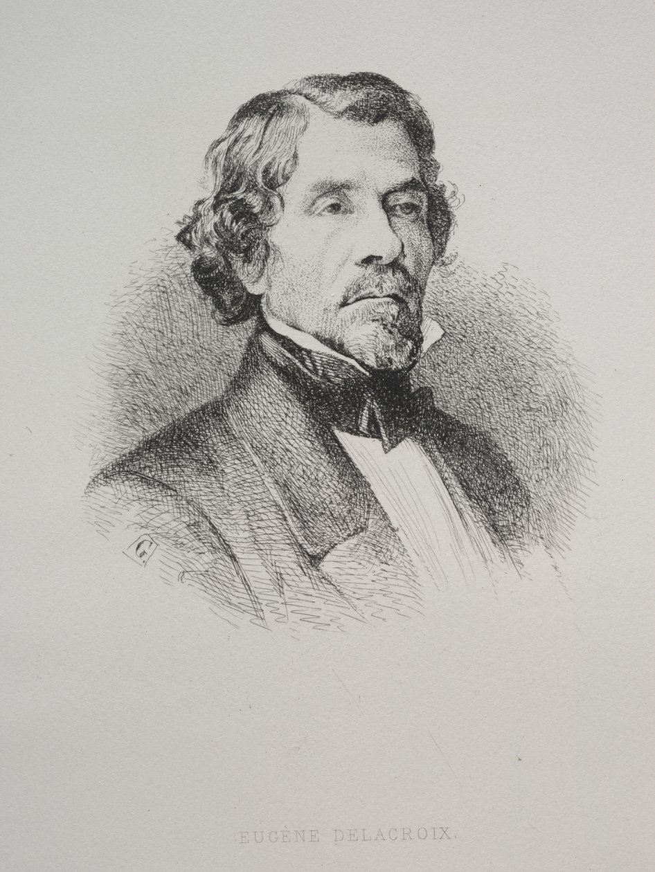 Eugène Delacroix af Unknown artist