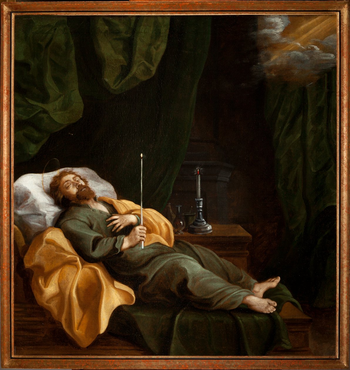 Udløber (La bonne mort). Olie på lærred. 1700-tallet. af Unknown artist