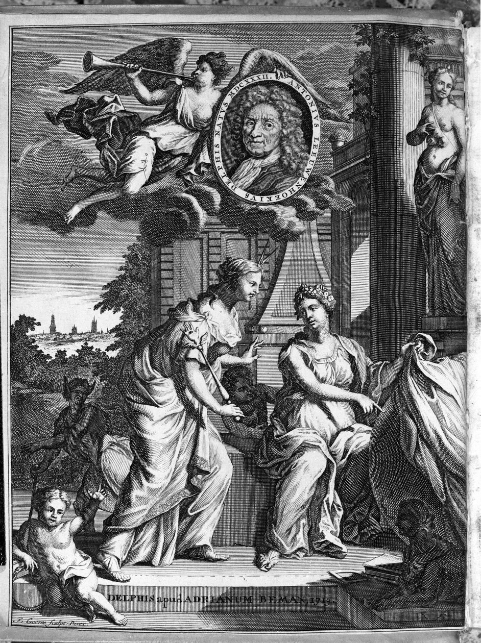 Falsk titel (falsk titel) på hele værket af den hollandske handelsmand og lærd Antoine van Leeuwenhoek (eller Leeuvenhoek Leeuwenhoeck) (eller Antoni eller Anthonie) (1632-1723) 1719. af Unknown artist