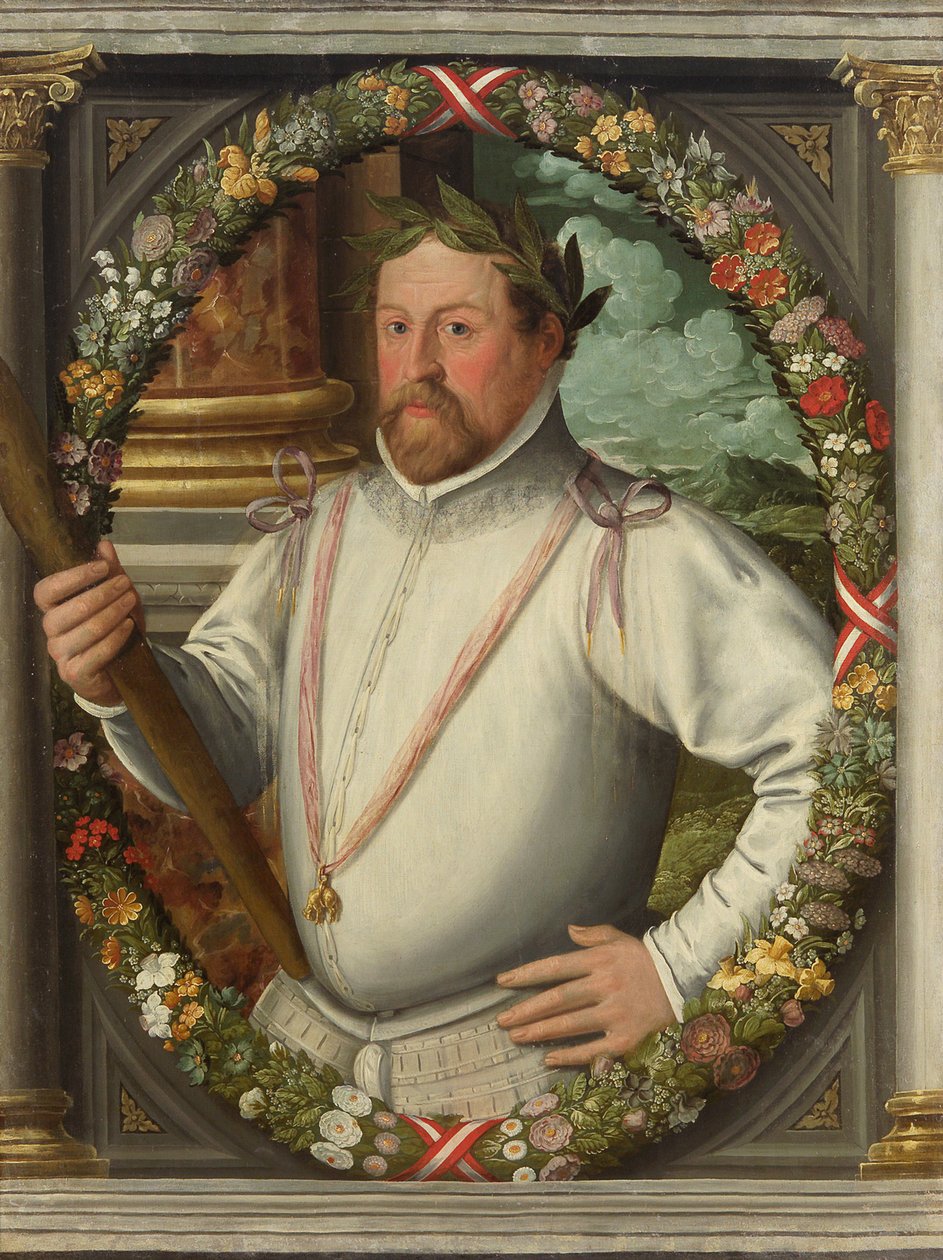 Ferdinand II af Tyrol (af Habsburg), ærkehertug af Østrig - Portræt af Ferdinand II (1529-1595), ærkehertug af Østrig, Anonym . Olie på lærred, ca. 1573. Kunsthistorisk Museum, Wien af Unknown artist