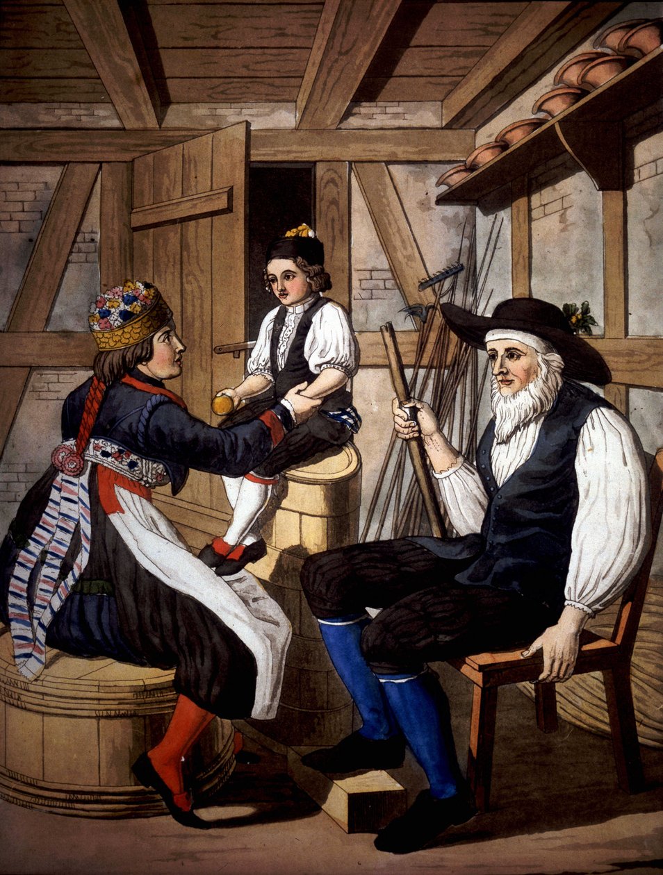 Første fællesskab af schweiziske calvinister. 19. århundrede. af Unknown artist