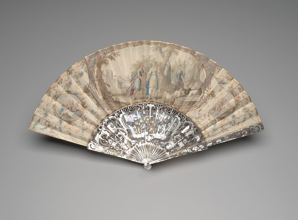 Foldevifte med Jacob, der møder Rachel ved brønden, ca. 1760