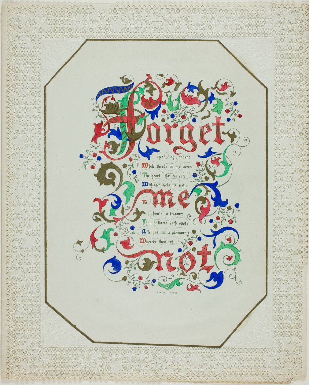 Forget Me Not (valentine) af Unknown artist