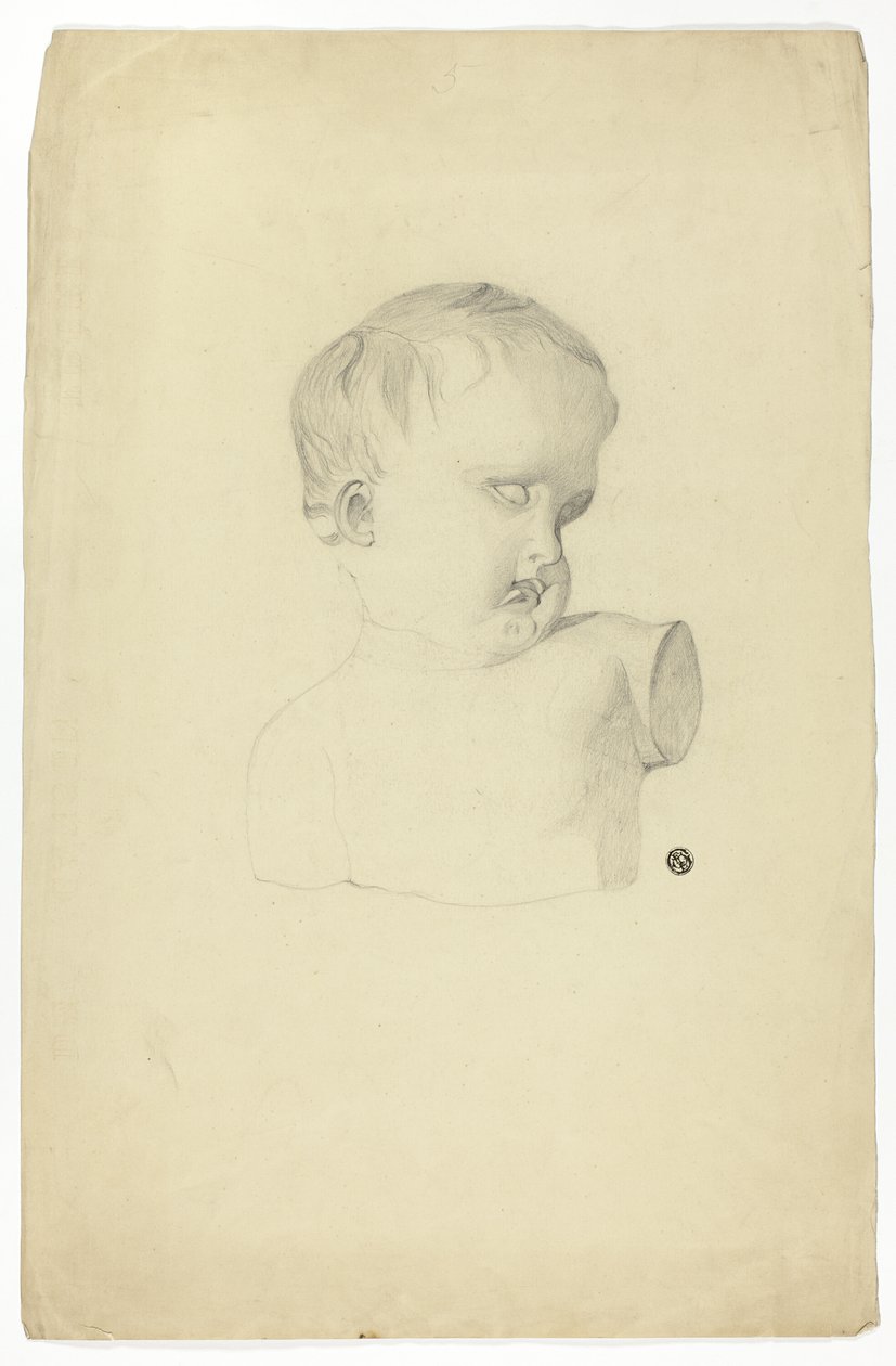 Fragment af buste af barn af Unknown artist