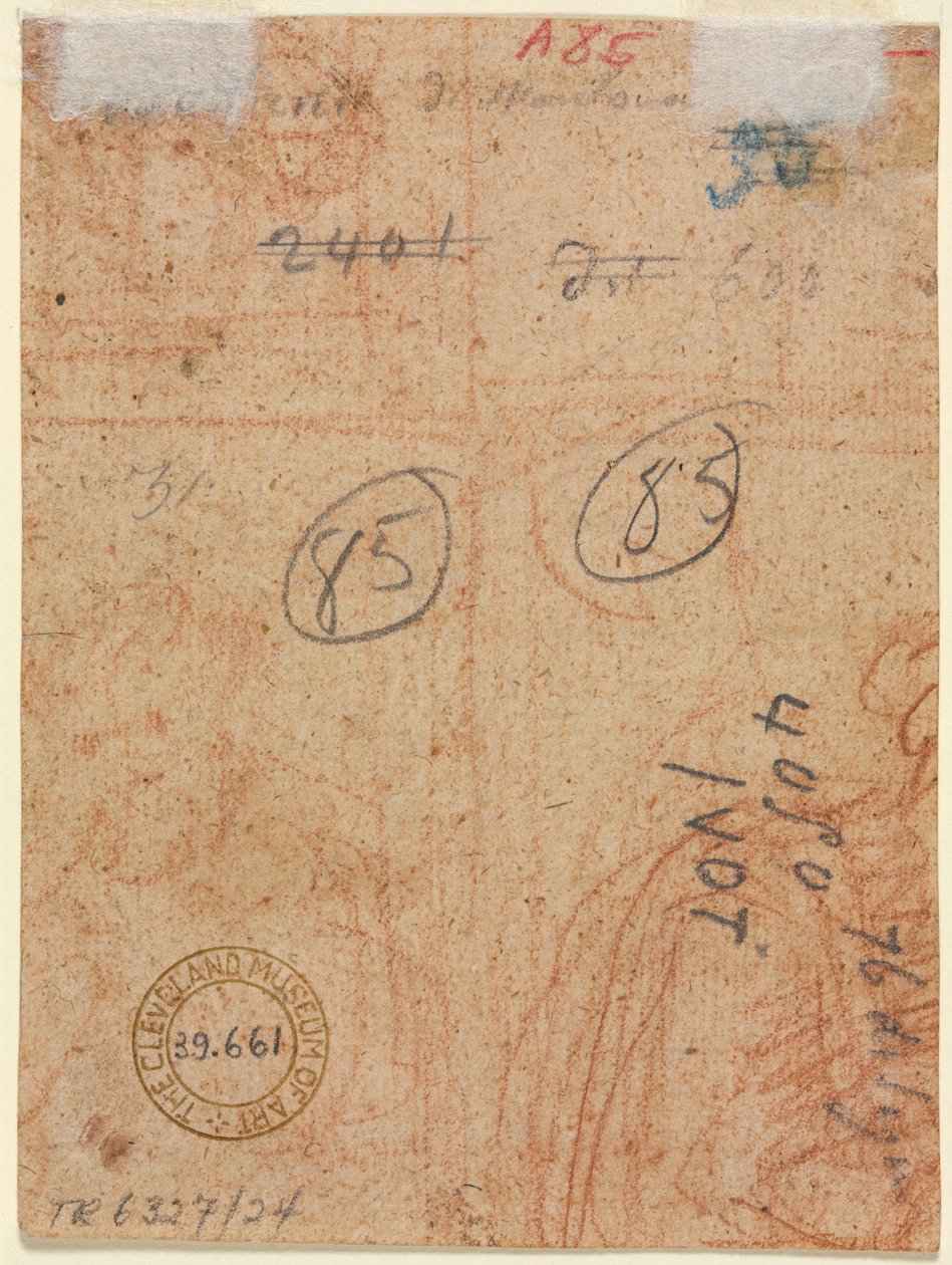 Fragment af to figurer (verso) af Unknown artist