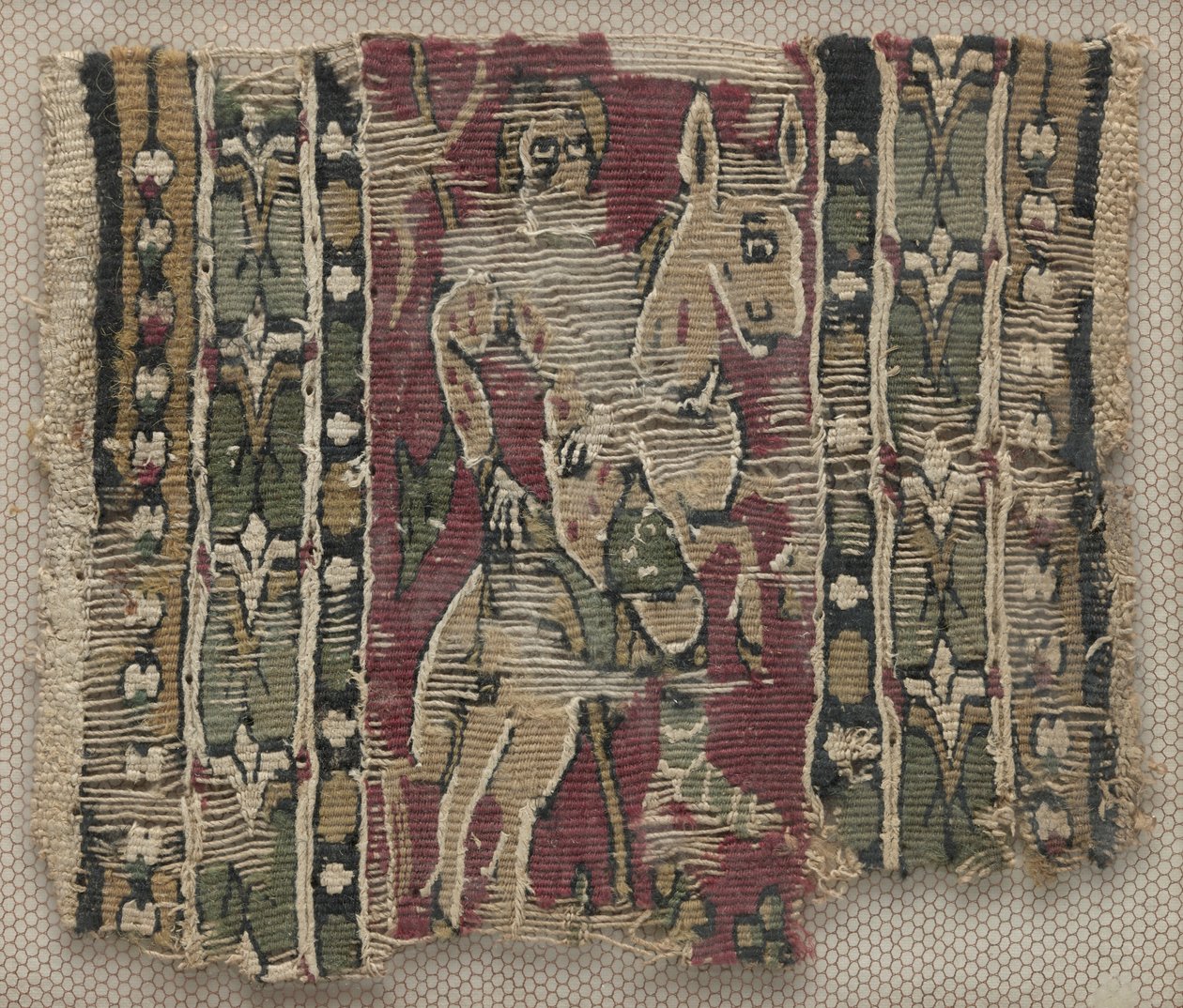 Fragment af en Clavus med mand til hest af Unknown artist