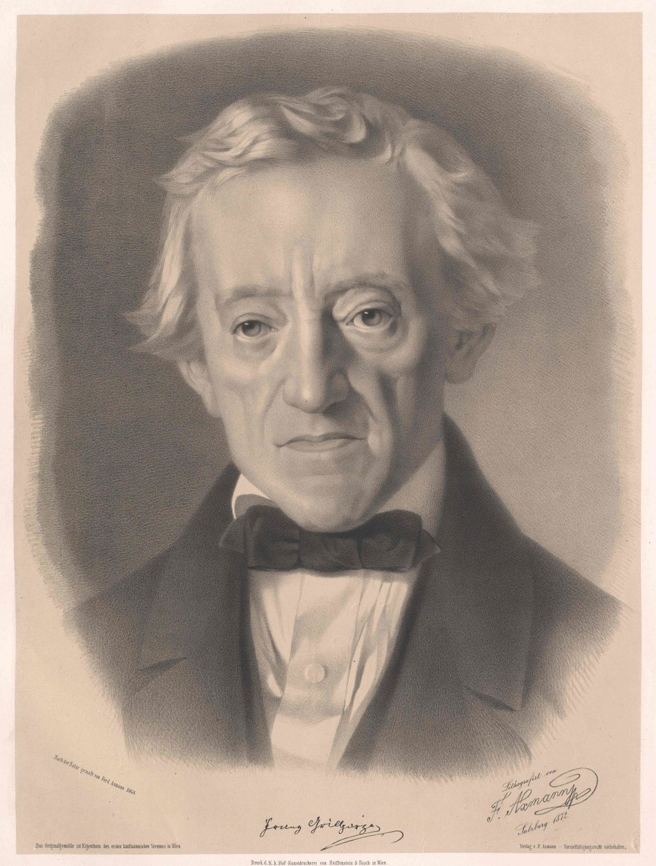 Franz Grillparzer (tryk) af Unknown artist