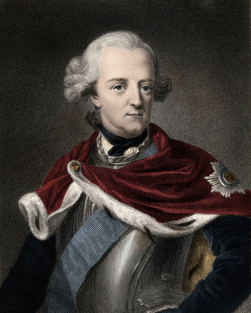 Frederik II af Preussen (1712-1786) - Frederik II Frederik Den Store 1712-1786 - gravering - 1800-tallet af Unknown artist