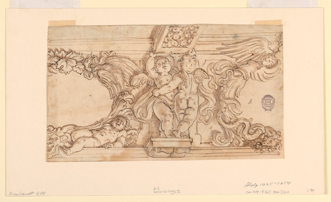 Friser med Putti og medaljoner af Unknown artist