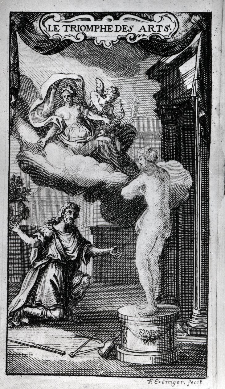 Frontispice af "" Le Triomphe des Arts"" Libretto af Antoine Houdar (eller Houdart) de La Motte (1672 -1731) Musik af Michel de la Barre. 1700. af Unknown artist