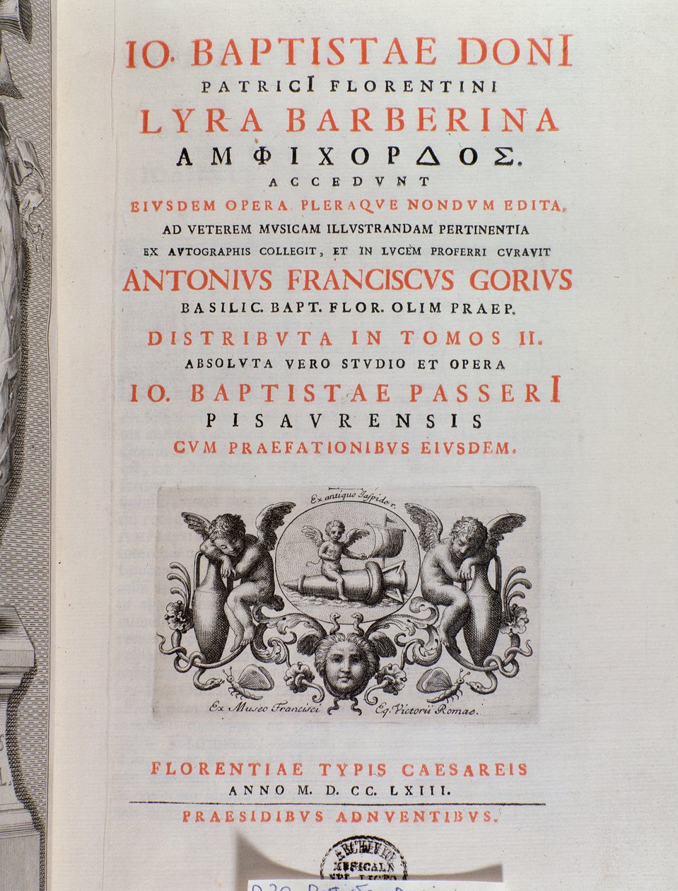 Frontispice af Lyra Barberina (gravering af Unknown artist