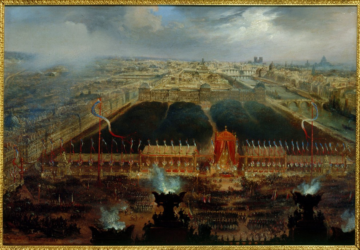 Grundlovsdag på Place de la Concorde, 12. november af Unknown artist