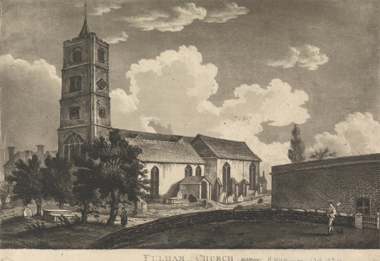 Fulham Church (Middlesex) af Unknown artist