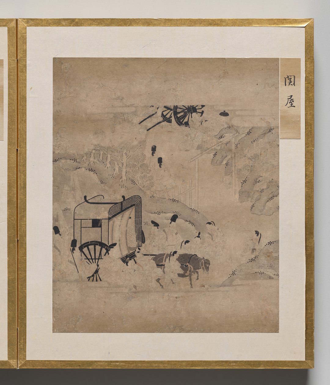 Gatehouse fra Album of Illustrations for Tale of Genji af Unknown artist